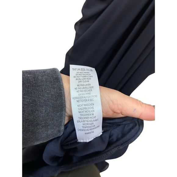 Like a Glove Gown Adrianna Papell Black Evening Event Formal Glam Dress 8 - Picture 9 of 9